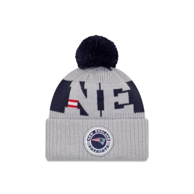 New England Patriots Gorra | New Era NFL Alternate Cold Weather Sport Knit Beanie Mexico - Grises